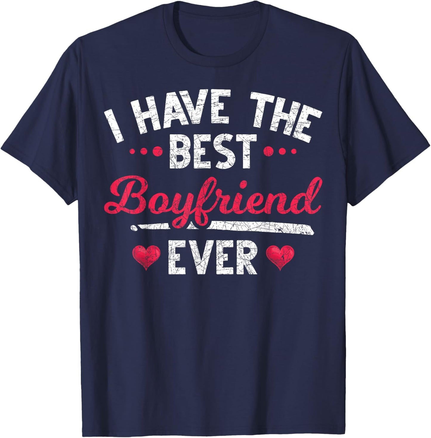 Ich haben den besten Freund aller Zeiten Heart Girlfriend T-Shirt - T-Shirt | Navy