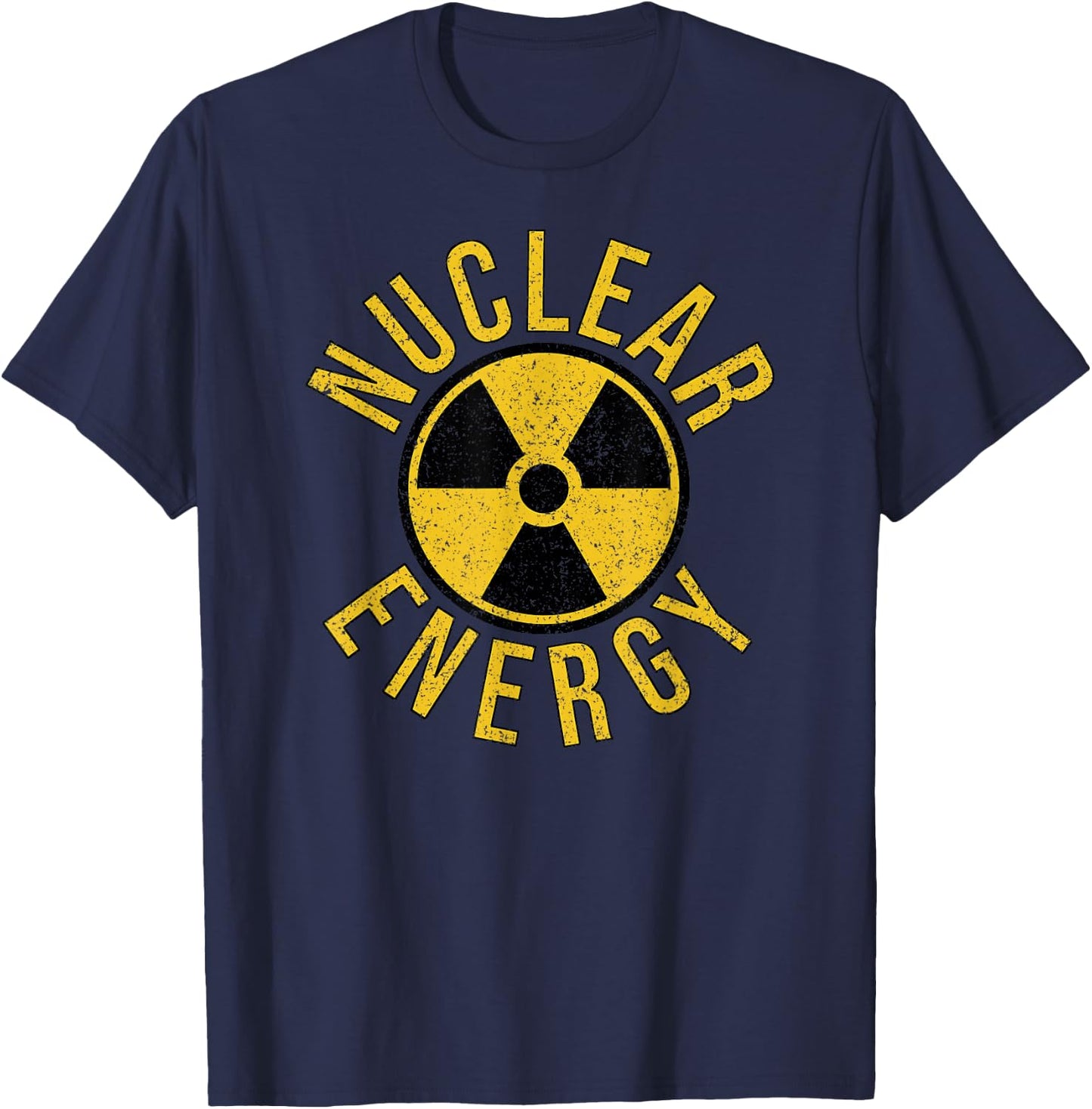 Nuclear Energy Warning Symbol Radiation Sign Radioactive T-Shirt - T-Shirt | Navy