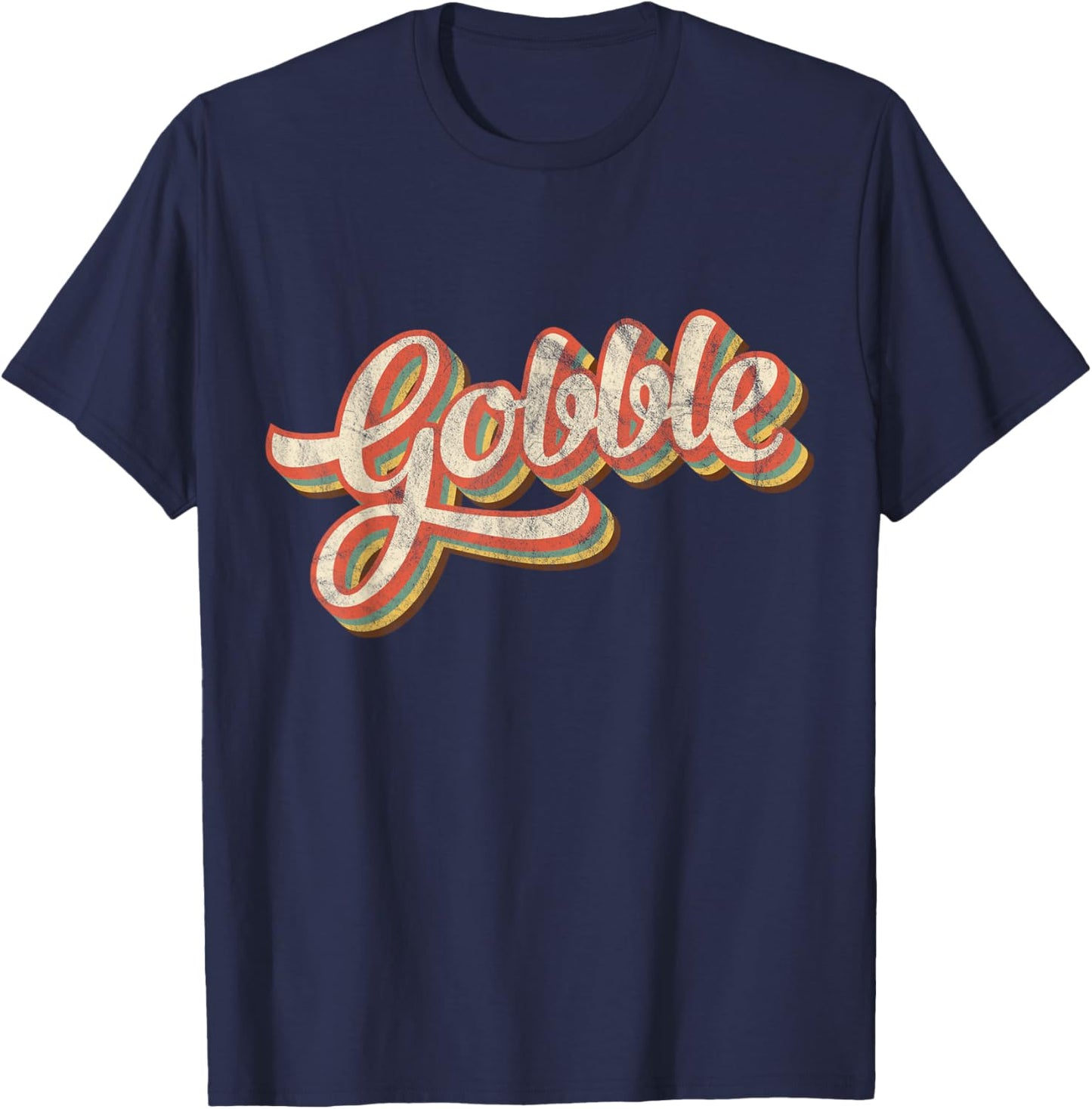 Vintage Thanksgiving Gift Turkey Leg Day Costume Piligrim T-Shirt - T-Shirt | Navy