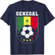 Senegal Flag Soccer Fan T-Shirt - T-Shirt | Navy
