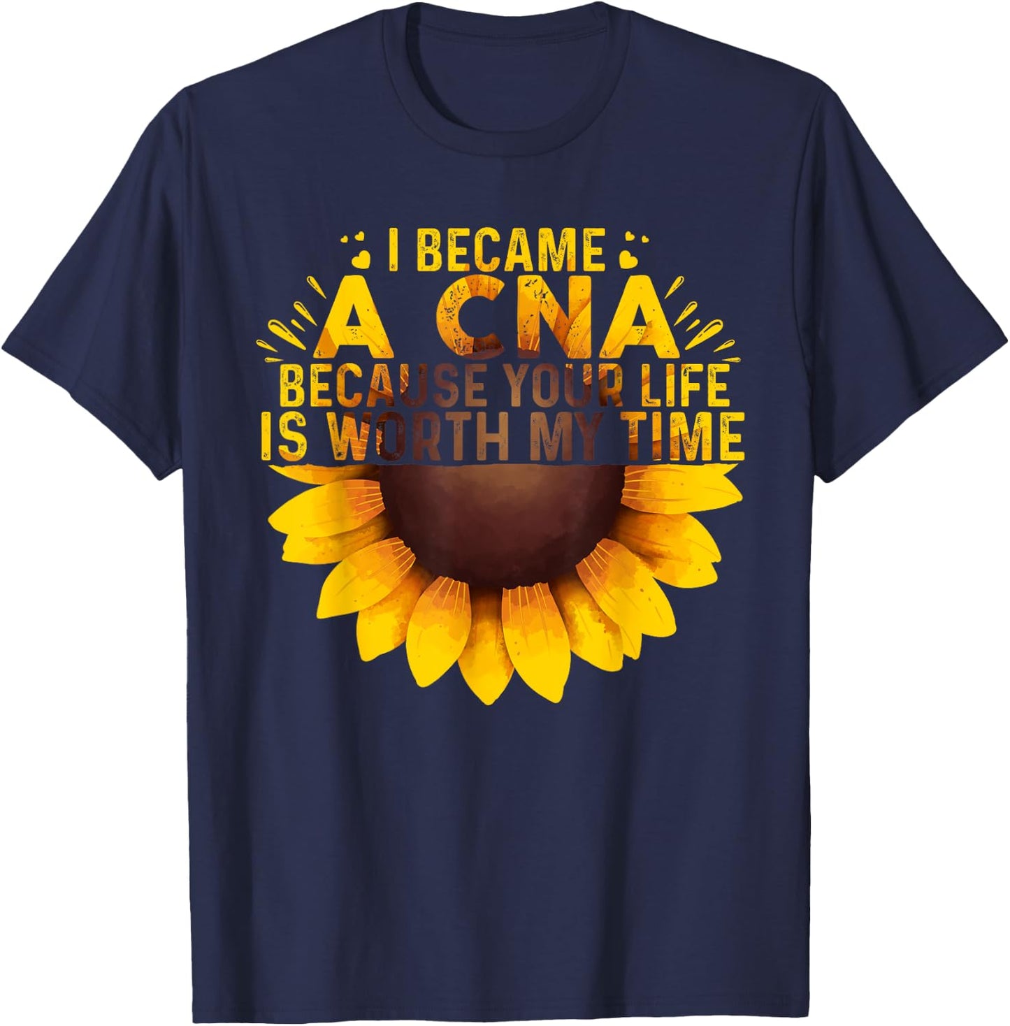 Funny CNA Design Girls Certified Nursing Assistant T-Shirt - T-Shirt | Navy