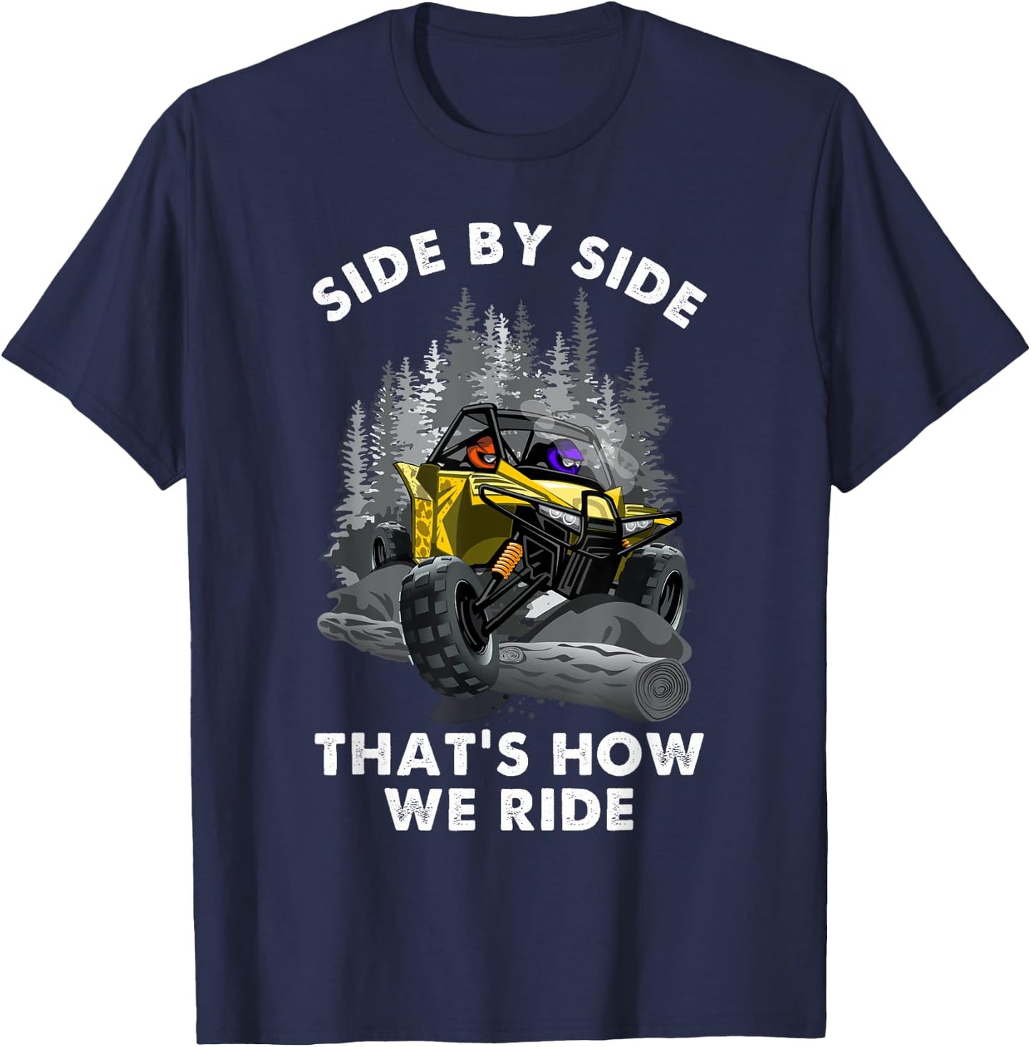 UTV Quad Bikers Off Roading Four Wheeler For Couples T-Shirt - T-Shirt | Navy