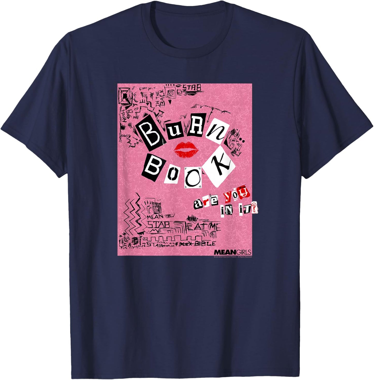 Mean Girls Burn Book T-Shirt - T-Shirt | Navy