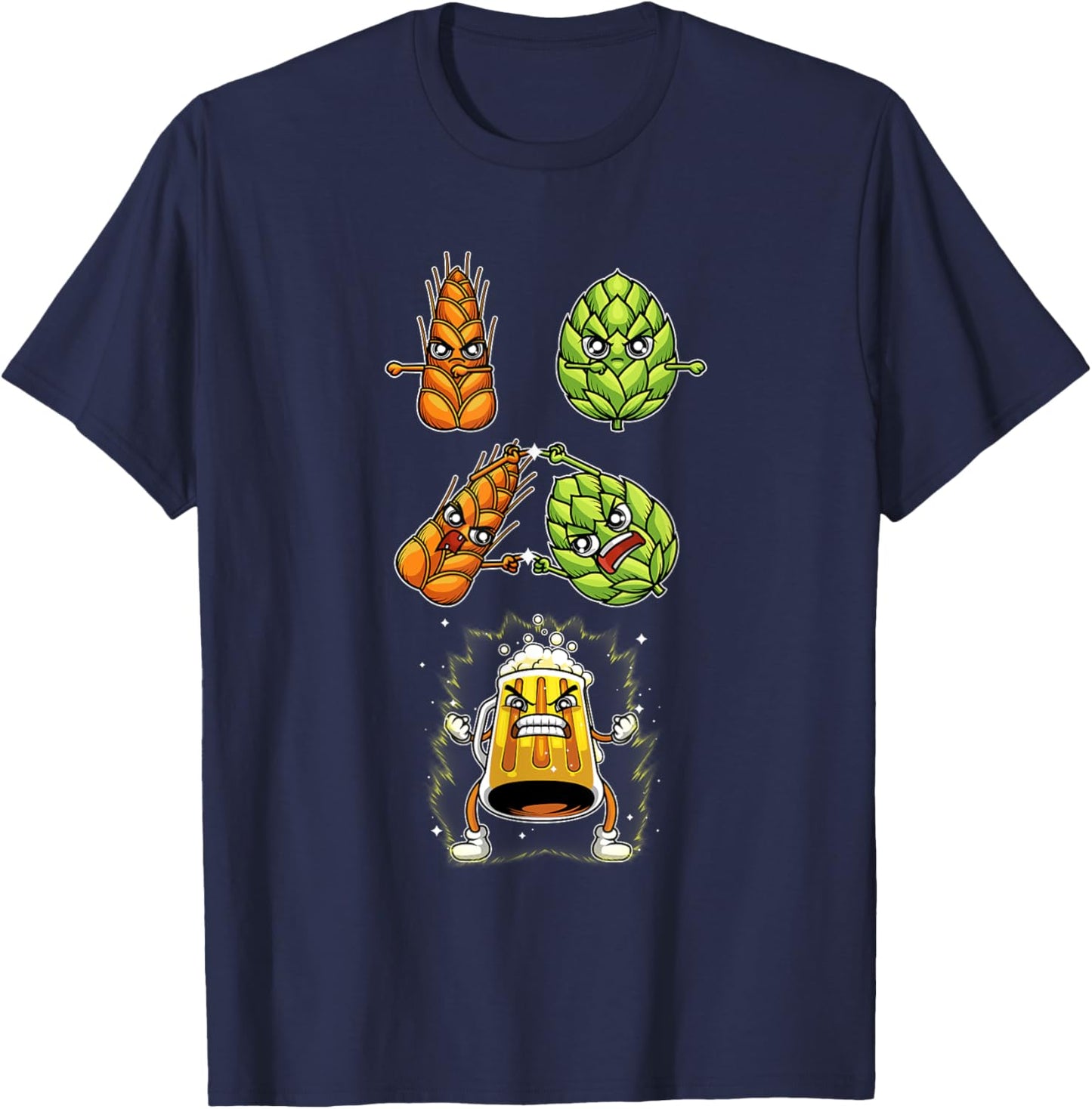 Hop Malt Beer Fusion Funny Beer Brewer Gift Women T-Shirt - T-Shirt | Navy