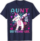 Aunt of the Birthday Girl Dabbing Unicorn Aunt Women Gifts T-Shirt - T-Shirt | Navy