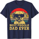 Best Puggle Dad Ever Dog Lovers Retro Vintage Women Kids T-Shirt - T-Shirt | Navy
