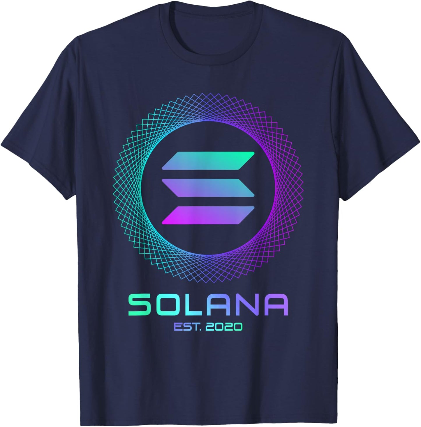Solana SOL Coin Crypto Logo Blockchain | Solana T-Shirt - T-Shirt | Navy