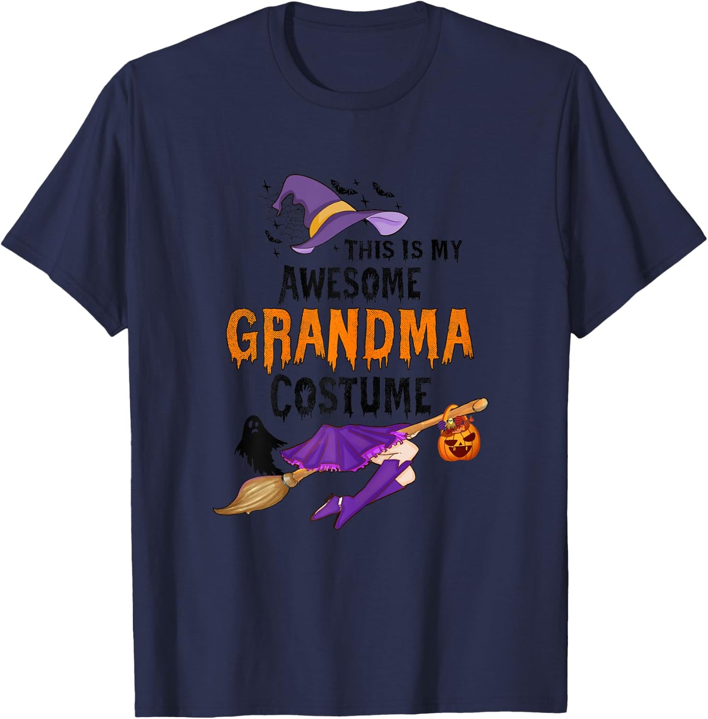 This Is My Awesome Grandma Costume Halloween Spooky Women T-Shirt - T-Shirt | Navy