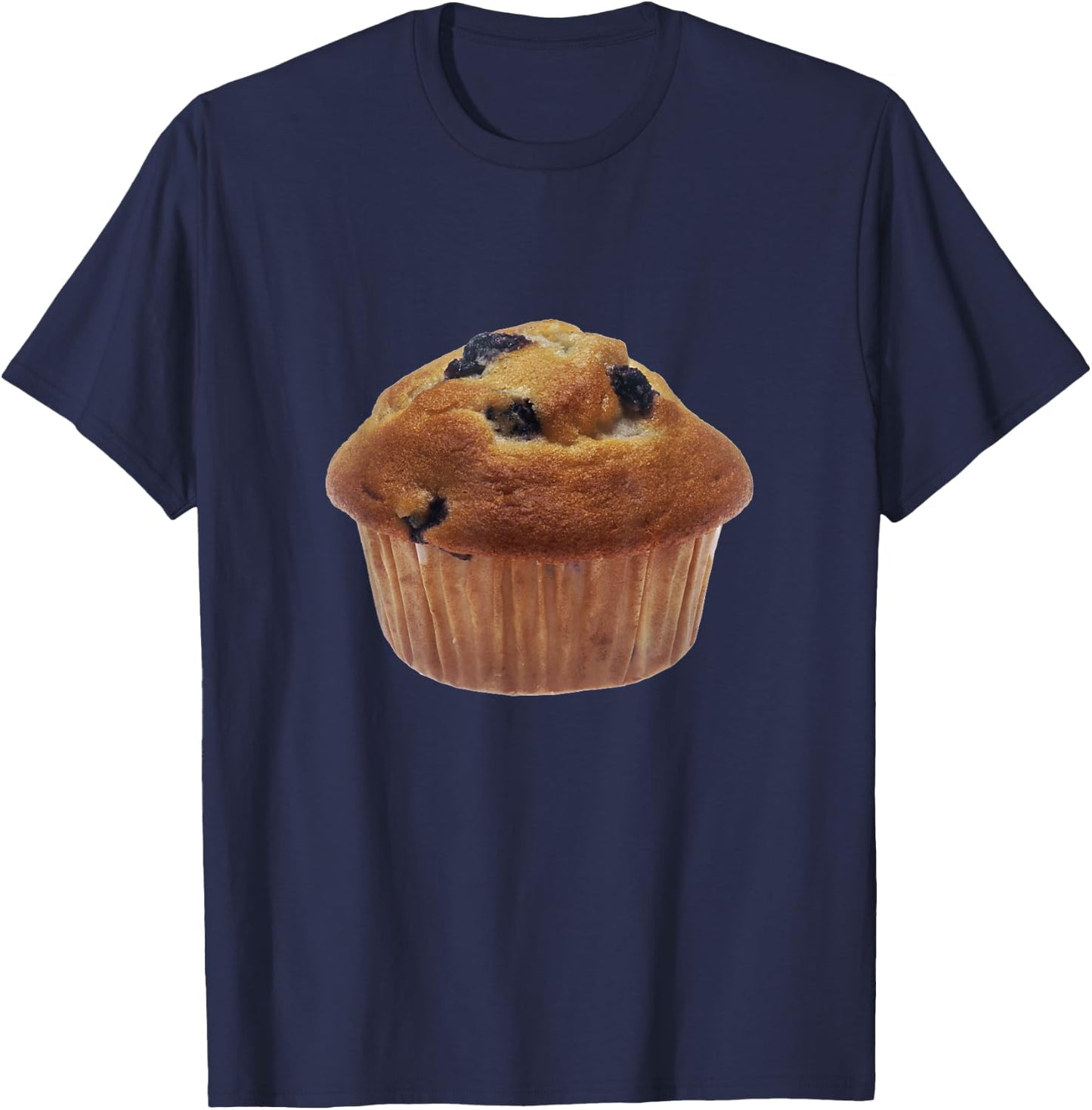 Muffin with Blueberries T-Shirt - T-Shirt | Navy