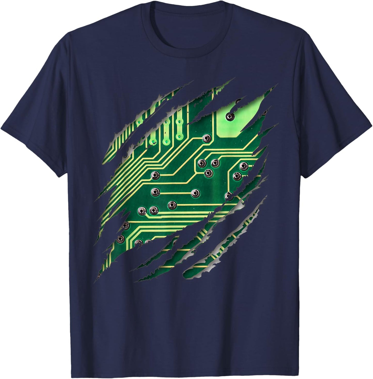 Computer Engineer Circuit Board Gift T-Shirt - T-Shirt | Navy