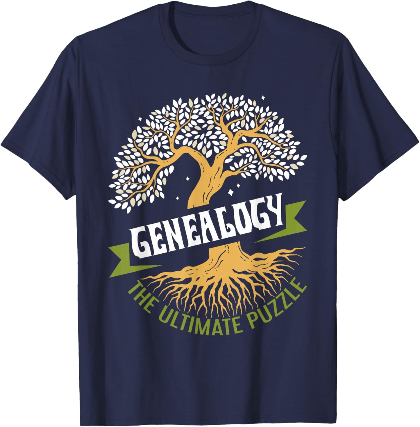 Genealogy The Ultimate Puzzle - Genealogist Ancestry T-Shirt - T-Shirt | Navy