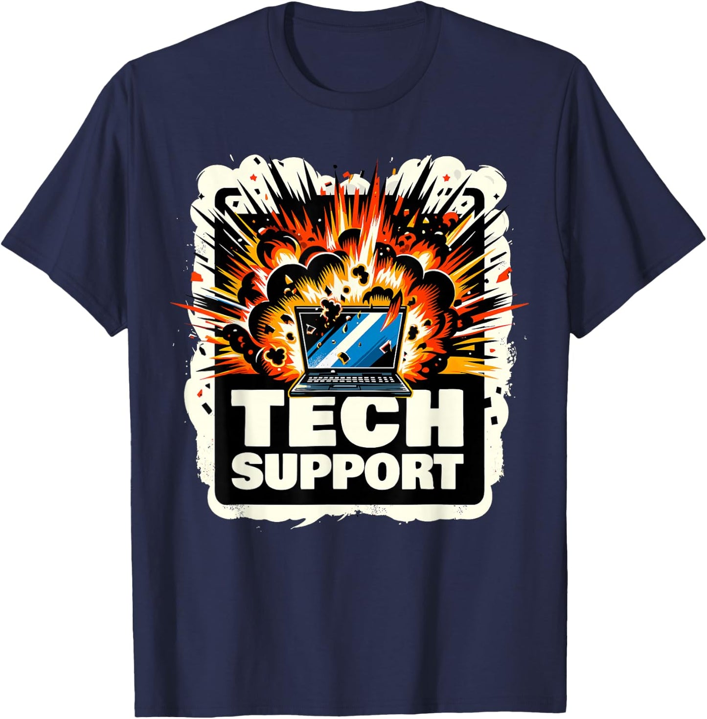 Tech Support I Computer IT Guy T-Shirt - T-Shirt | Navy