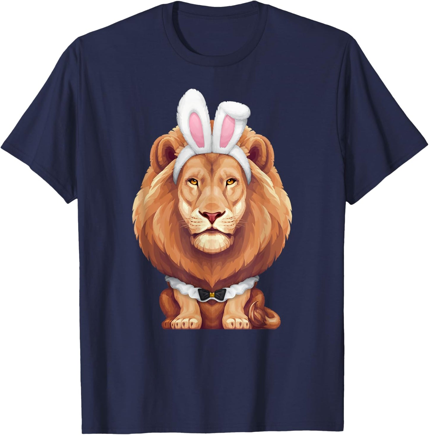 Lion in the Easter Bunny Costume T-Shirt - T-Shirt | Navy