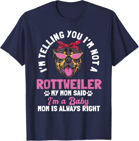 Rottweiler Mom Dog Owner Breeder Fur Parents Mother's Day T-Shirt - T-Shirt | Navy