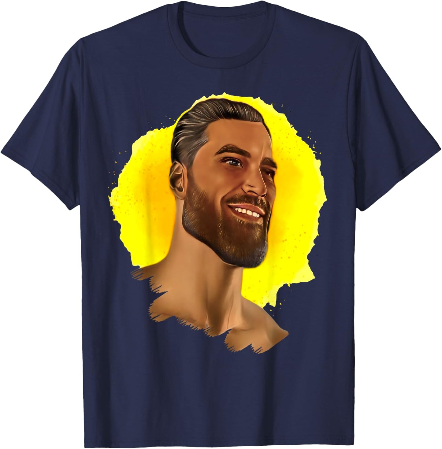 Funny Gigachad Meme Giga Chad Alpha Male Sigma Male Memes T-Shirt - T-Shirt | Navy