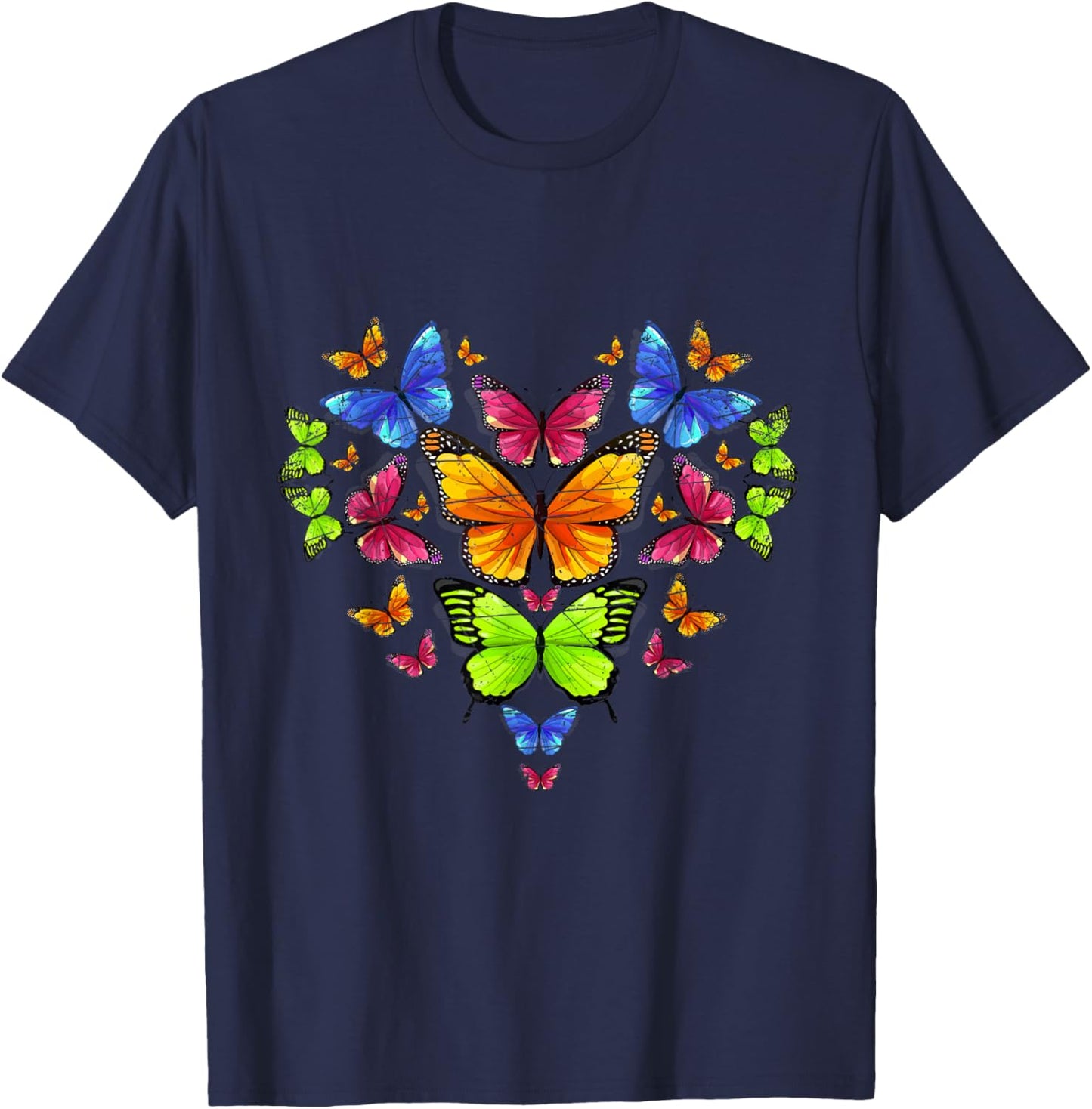 Heart Butterfly T-Shirt - T-Shirt | Navy
