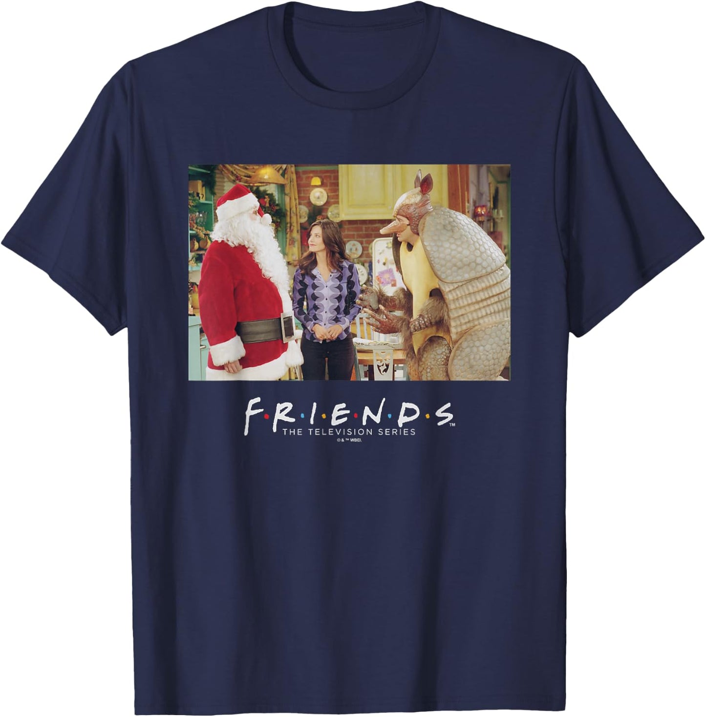 Friends Christmas Armadillo T-Shirt - T-Shirt | Navy