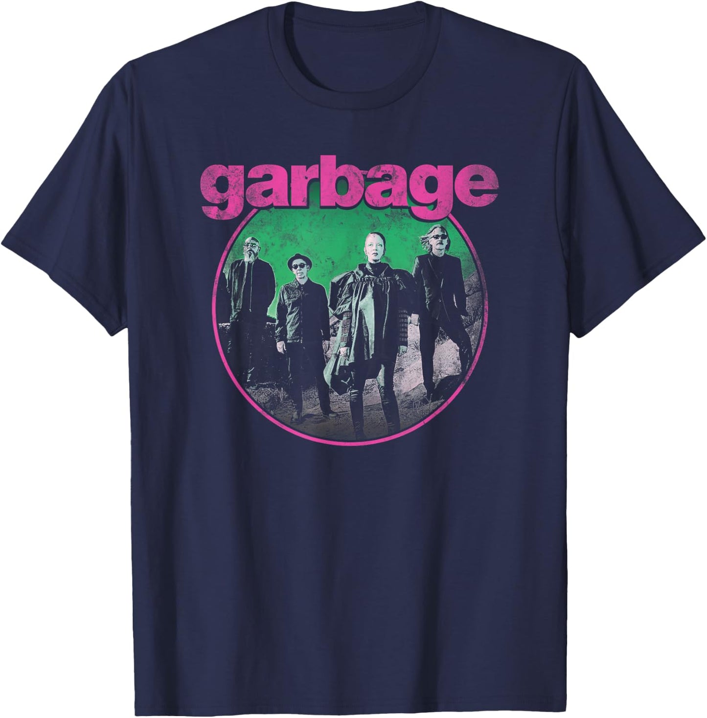 Garbage - Circle Photo T-Shirt - T-Shirt | Navy
