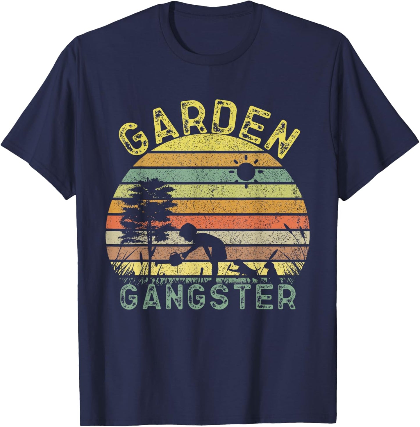 Garden Gangster Funny Gardening Shirt for Gardeners T-Shirt - T-Shirt | Navy