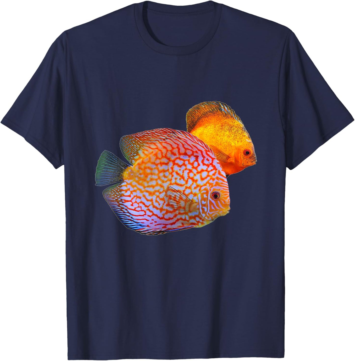 Portrait of Discus Fish Ocean Fishes Shirt T-Shirt - T-Shirt | Navy