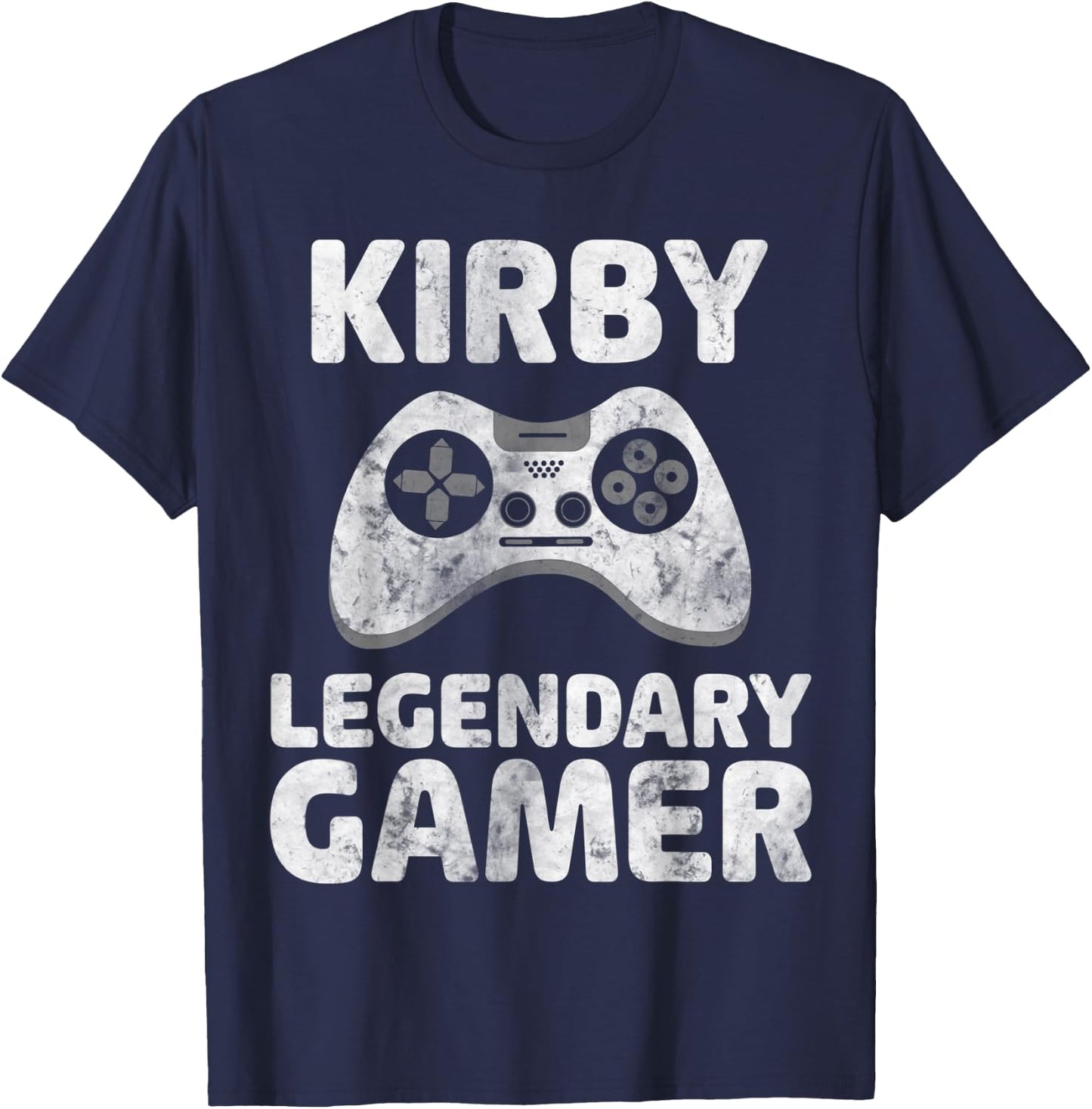 Personalized Legendary Gamer Shirt Kirby Name Video Gamer T-Shirt - T-Shirt | Navy