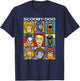 Scooby-Doo Characters & Villains Block Party Poster T-Shirt - T-Shirt | Navy