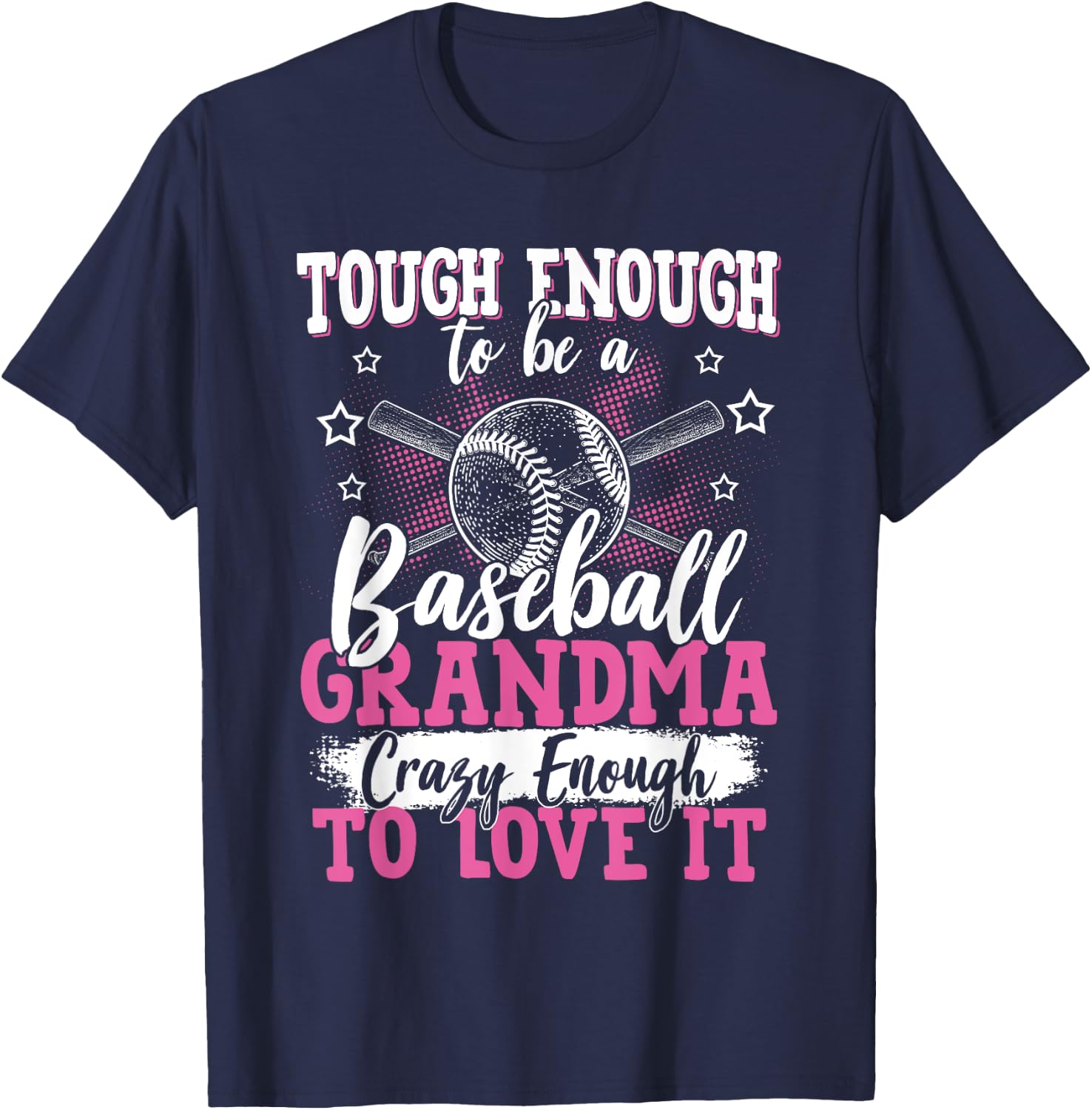 Baseball Player Grandma Grandmother Baseball Enthusiast T-Shirt - T-Shirt | Navy