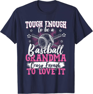 Baseball Player Grandma Grandmother Baseball Enthusiast T-Shirt - T-Shirt | Navy