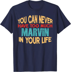 Funny Marvin Personalized First Name Joke Item T-Shirt - T-Shirt | Navy