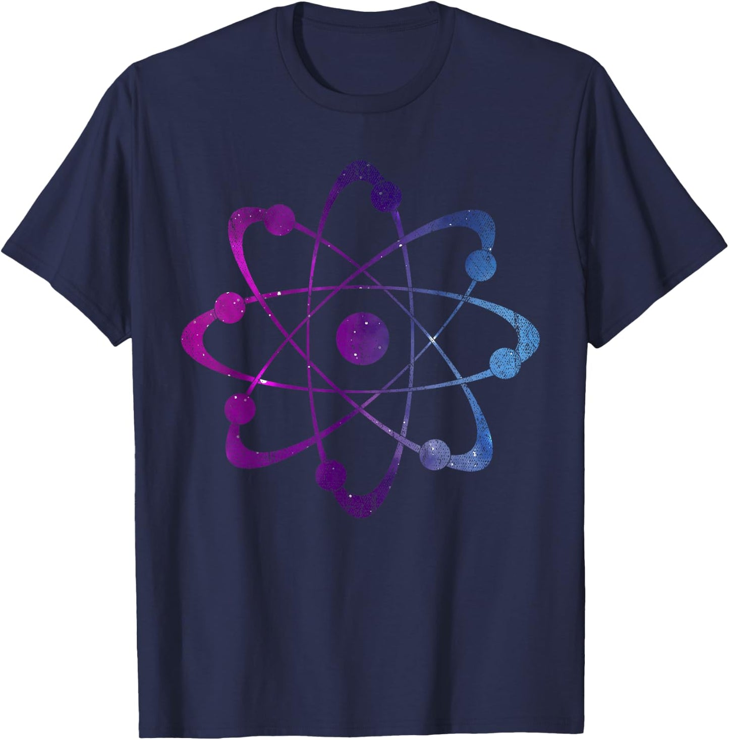 Atom Physicist Scientist Nerd Gift Physics T-Shirt - T-Shirt | Navy