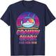 Grammy Shark Vintage Retro Sunset Graphic 2022 T-Shirt - T-Shirt | Navy