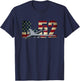 B-52 Stratofortress Bomber US American Flag T-Shirt - T-Shirt | Navy