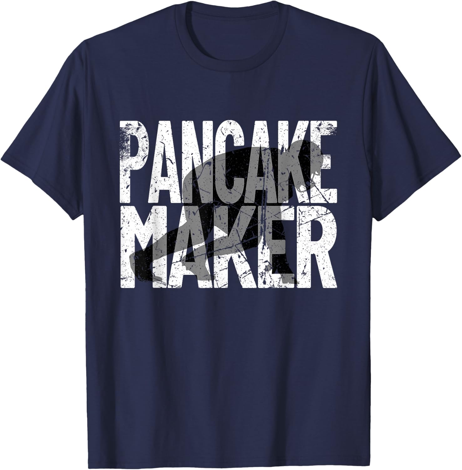 Vintage Football Player Meme Lineman Pancake Maker T-Shirt - T-Shirt | Navy