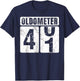 Oldometer 41 Shirt Vintage Funny 41st Birthday Gift T-Shirt - T-Shirt | Navy
