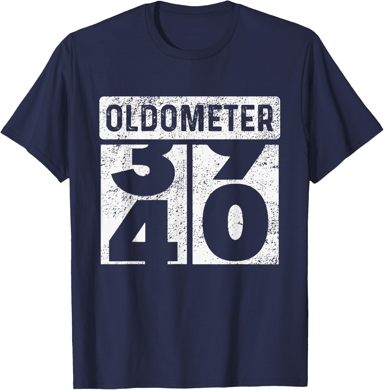 Oldometer Odometer Funny 40th Birthday Party Turning 40 Joke T-Shirt - T-Shirt | Navy