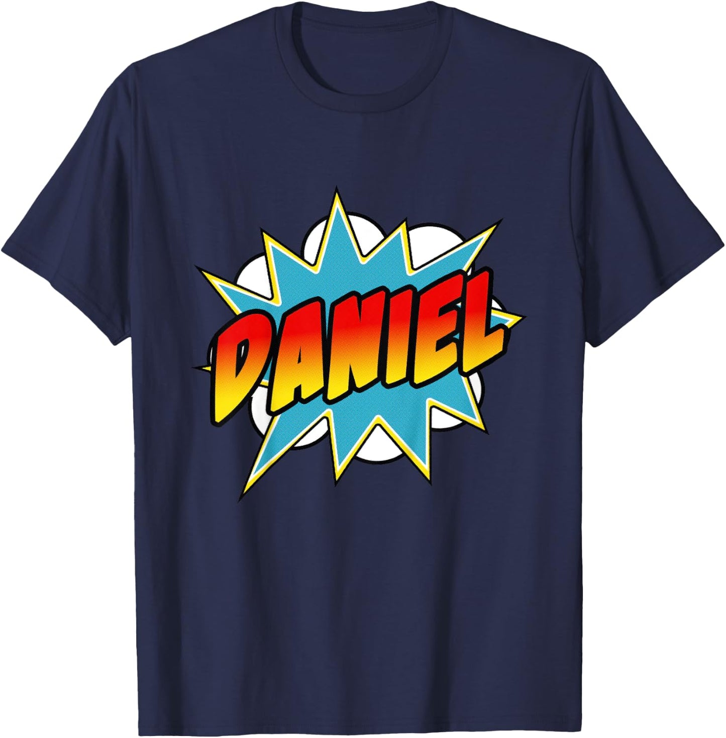 Kids Boys Daniel Comic Book Superhero Name T-Shirt - T-Shirt | Navy