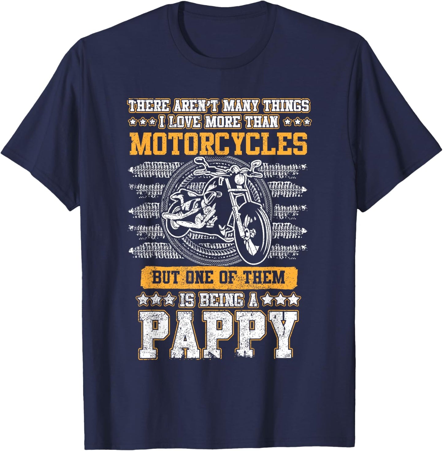 Motorcycle Shirt Being A Pappy Men Biker Christmas Gift T-Shirt - T-Shirt | Navy