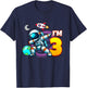 I'm 3 For 3 Year Old Boy Space Astronaut 3rd Birthday T-Shirt - T-Shirt | Navy