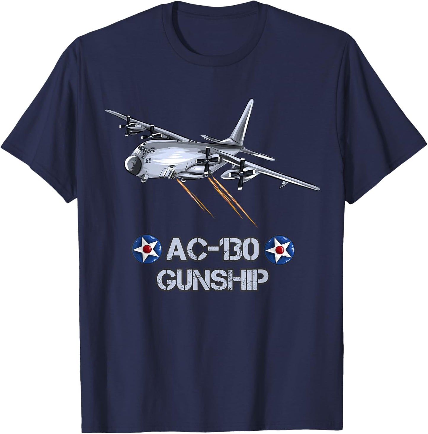 American AC130 Gunship Infantry Close Air Support T-Shirt - T-Shirt | Navy