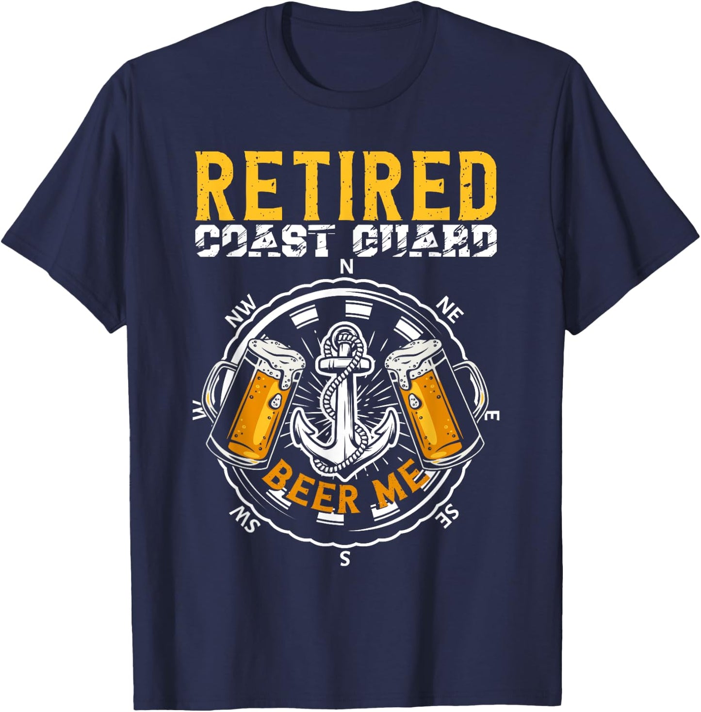 Retired Coast Guard Beer Me Forces Coast Guard T-Shirt - T-Shirt | Navy