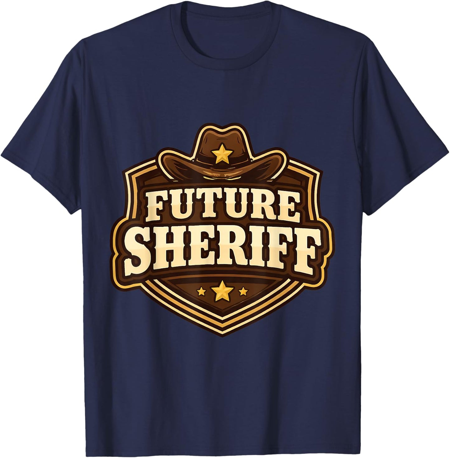Future Sheriff Boys Kids Child Law Enforcement Deputy T-Shirt - T-Shirt | Navy