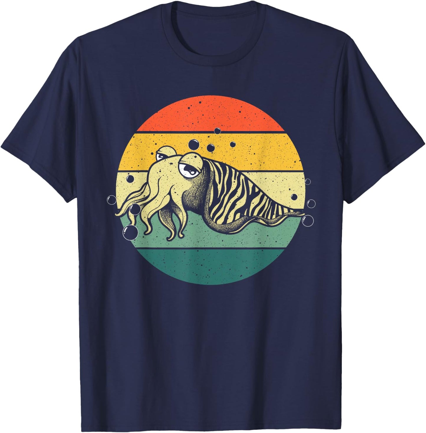 Cute Cuttlefish Design Men Women Cuttlefish Lovers Fishing T-Shirt - T-Shirt | Navy