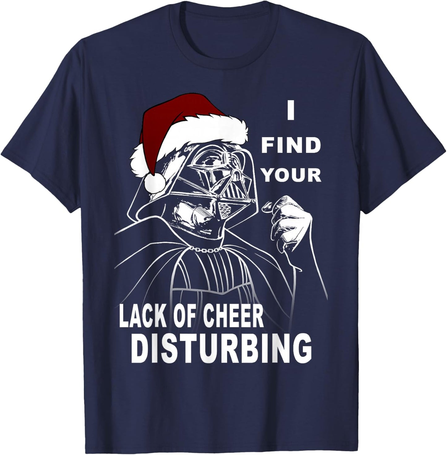 Star Wars Vader Santa Lack Holiday Cheer Christmas T-Shirt - T-Shirt | Navy