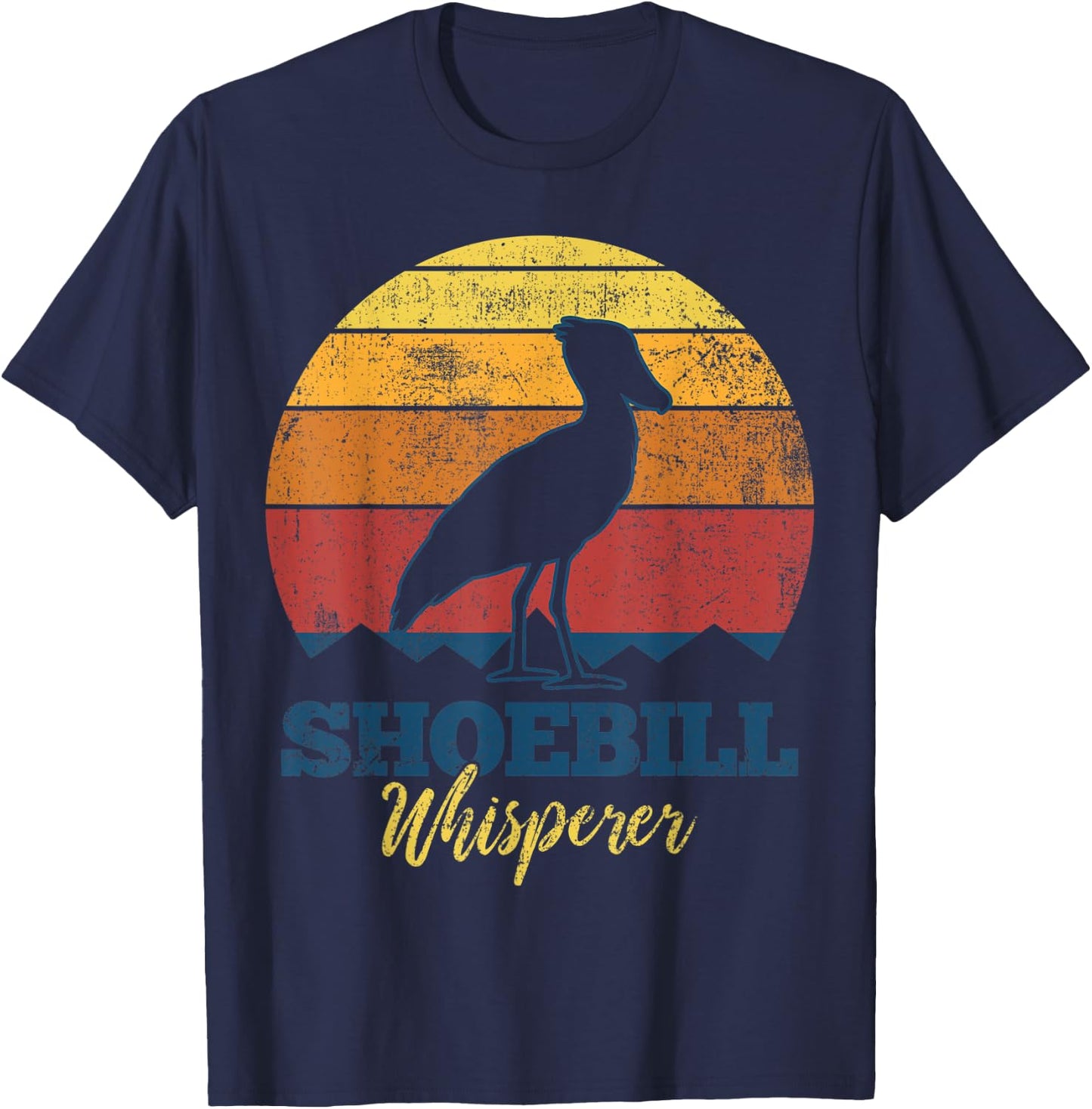Shoebill Stork Bird T-Shirt - T-Shirt | Navy