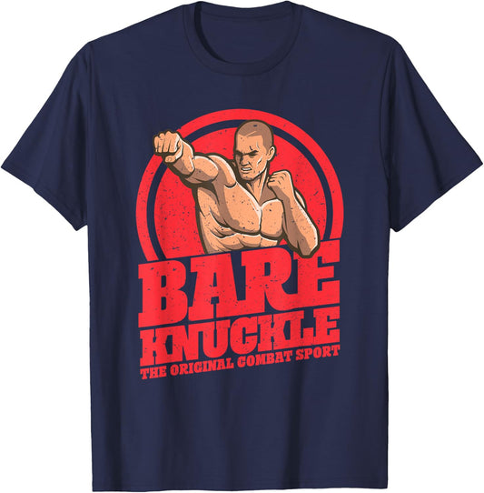 Bare-Knuckle Boxing - The Original Combat Sport T-Shirt - T-Shirt | Navy