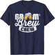 Grooms Brew Crew - Groomsmen & Best Man T Shirt T-Shirt - T-Shirt | Navy