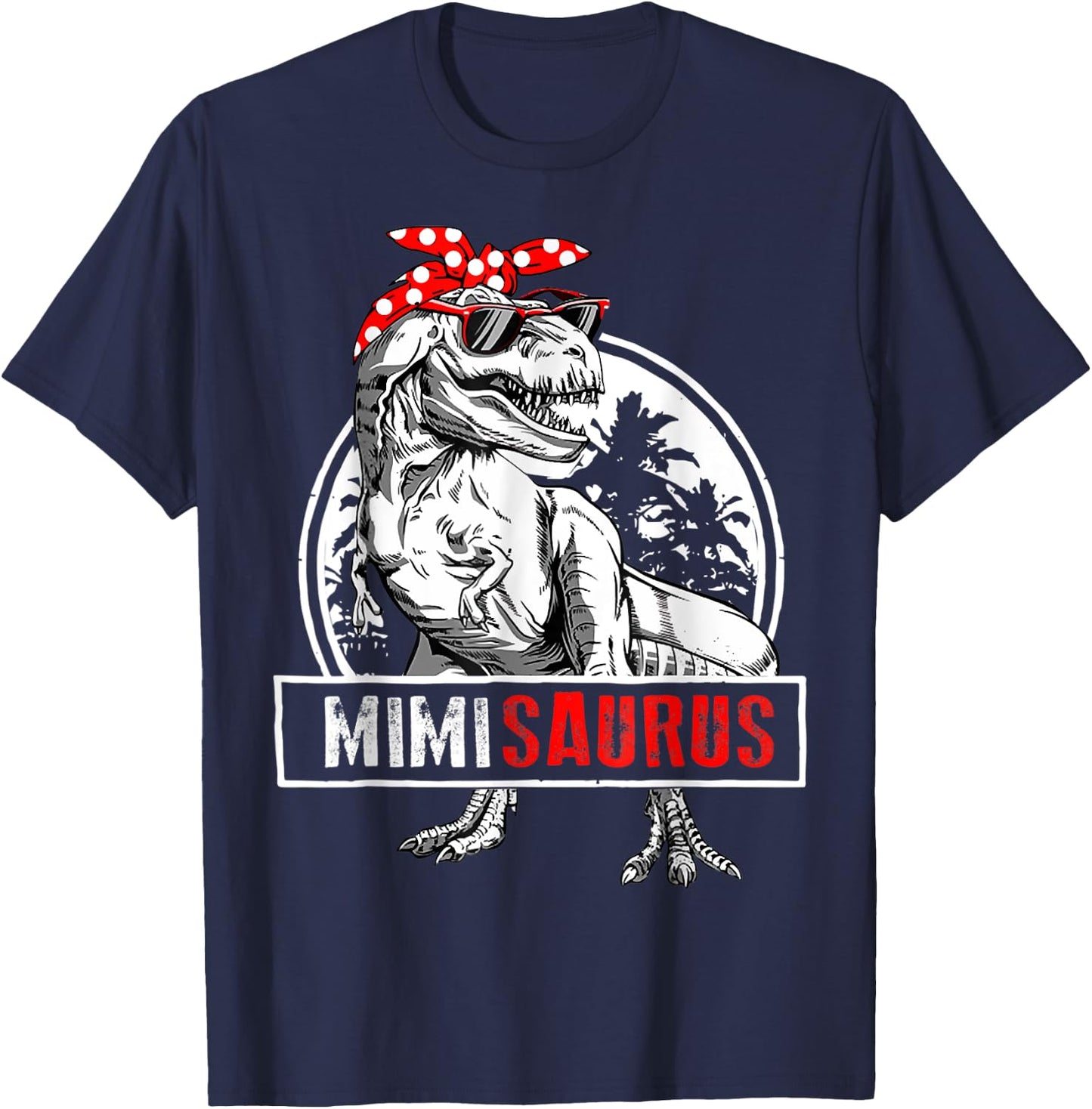 Mimisaurus T Rex Dinosaur Mimi Saurus Mother's Day T-Shirt - T-Shirt | Navy