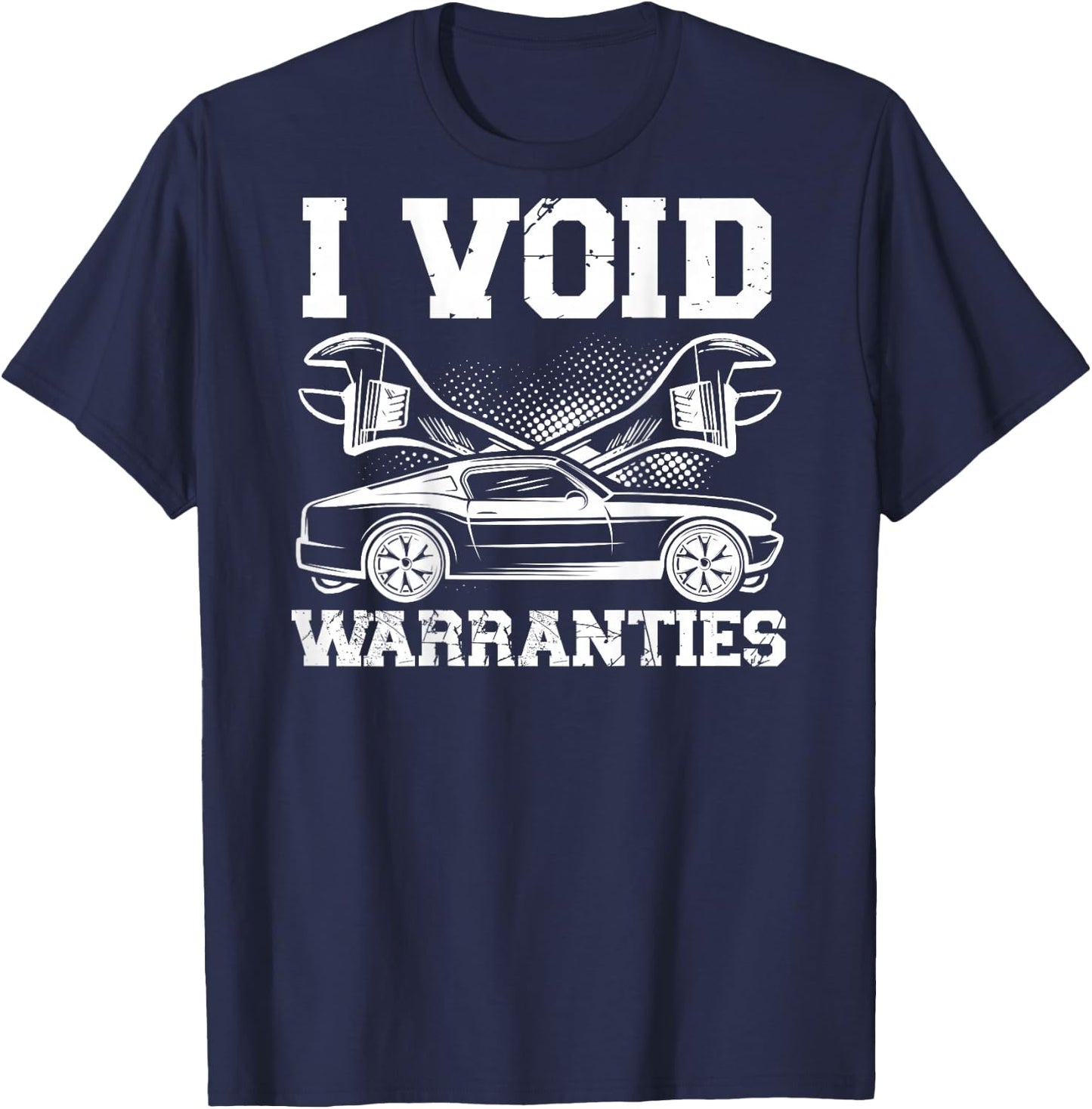 I Void Warranties | Mechanic T-Shirt - T-Shirt | Navy