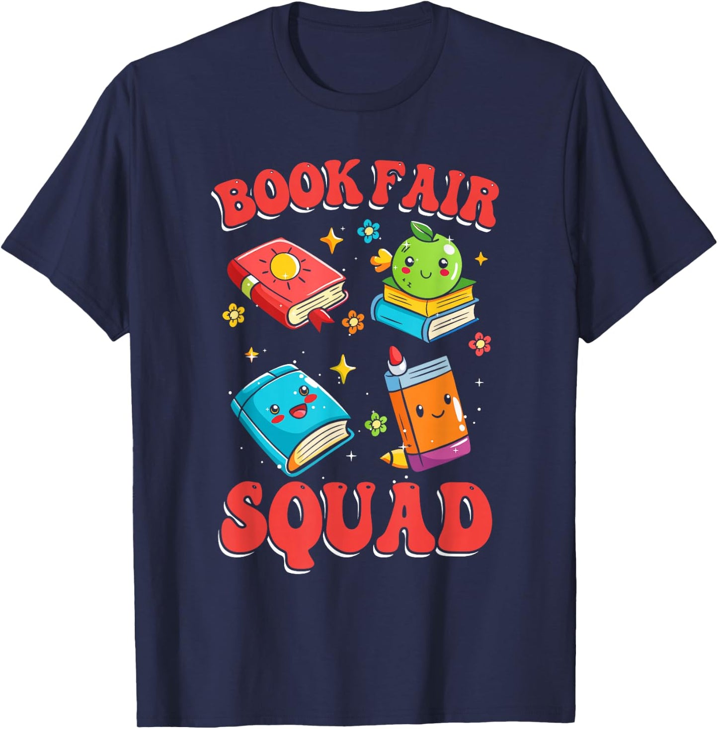 Book Fair Squad | Bookworm | Reading Lover T-Shirt - T-Shirt | Navy