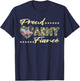 Proud Army Fiance - Camo US Flag Dog Tag Military Lover Gift T-Shirt - T-Shirt | Navy